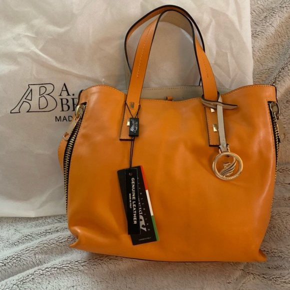 AB Bellucci Seta Genuine Leather Made in Italy - Picture 1 of 2